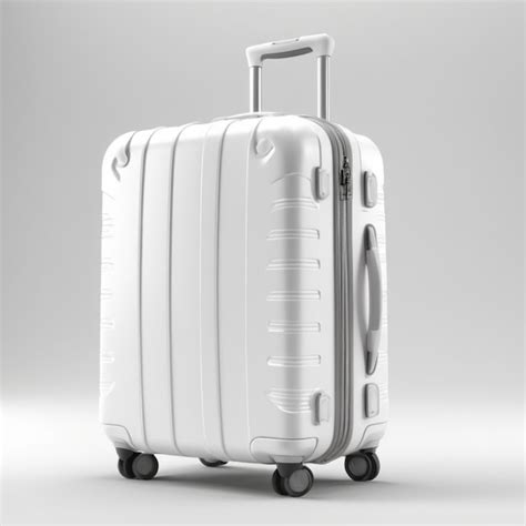 Premium PSD | White large suitcase PSD on a white background