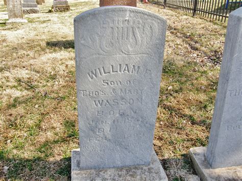 William Franklin Wasson 1848 1899 Mémorial Find a Grave