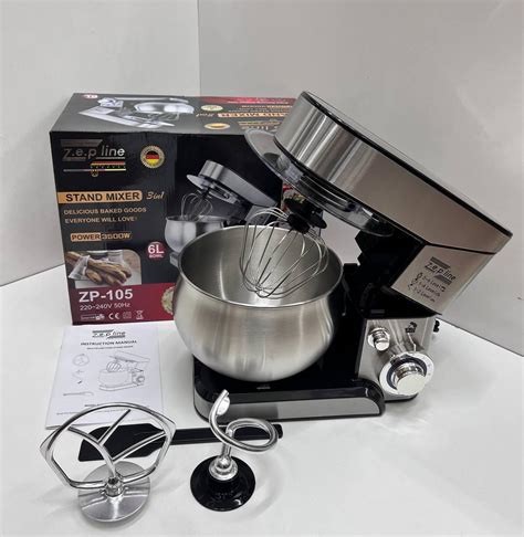 Планетарный миксер тестомес с чашей 6 л Кухонный комбайн миксер Zepline ...