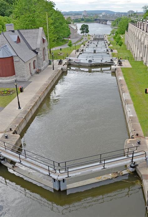 Rideau Canal Locks Ottawa stock image. Image of antique - 83559805