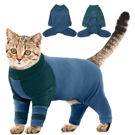 Sticky Hair Cat Clothes,Cat Recovery Suit Cat Pajamas for Cats Only