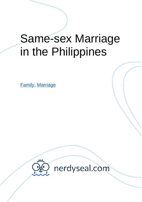 Same Sex Marriage In The Philippines Words Nerdyseal