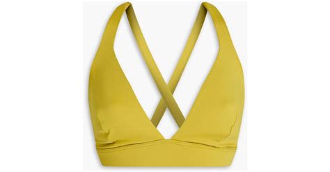 Form And Fold D G The Tri Recycled Bikini Top In Yellow Lyst UK
