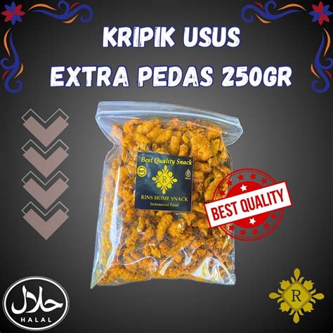 Jual Keripik Usus Ayam Krispy Pedas Daun Jeruk 250gr Shopee Indonesia