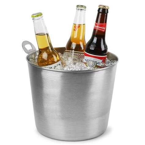 Stainless Steel Beer Bucket With Integral Opener Beer Cooler Beer