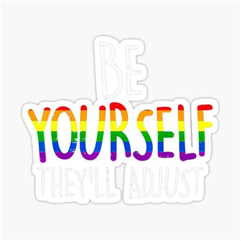 Pegatina Sea Usted Mismo Ajustar N La Camiseta Del Aliado Del Orgullo Gay De La Bandera Del