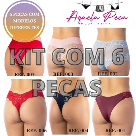 Kit Calcinhas Tanga Lingerie De Modelos Diferentes Atacado E Revenda Shopee Brasil