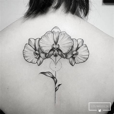 Black And Grey Orchid Flowers By Leomarsiglia Orchid Flower Tattoos