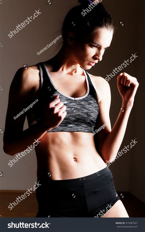 Brunette Sexy Fitness Girl Sport Wear Stock Photo 419287927 Shutterstock