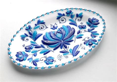 Поднос Гжель Рисунок (111 Фото)