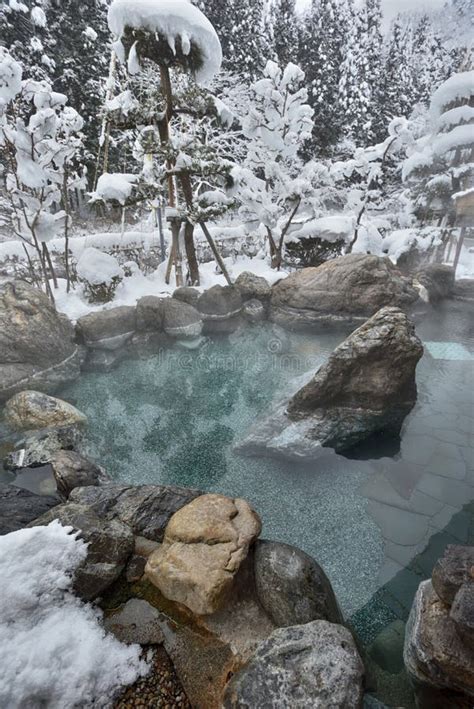 Courtyard Covered By Snow Hot Spring With Snow Stock Image Image Of Spring Covered 131944817
