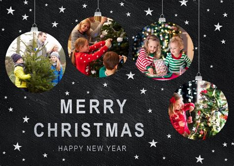 Kerstkaart Met Kerstballen Fotos Kaartje2go