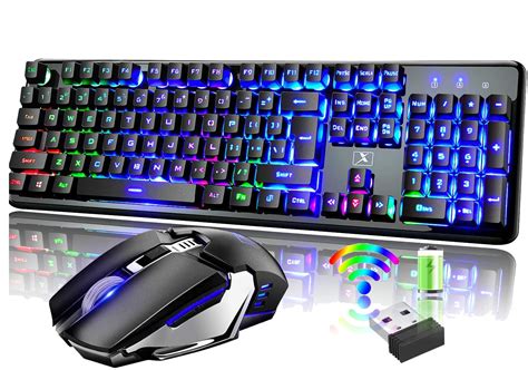 Buy Rechargeable Keyboard and Mouse,Suspended Keycap Mechanical Feel ...