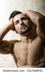 Handsome Nude Man Lying Bed Isolated Stock Photo Shutterstock