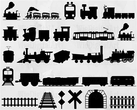 Train Svg Train Silhouette Train Svg Bundle Locomotive Svg Design
