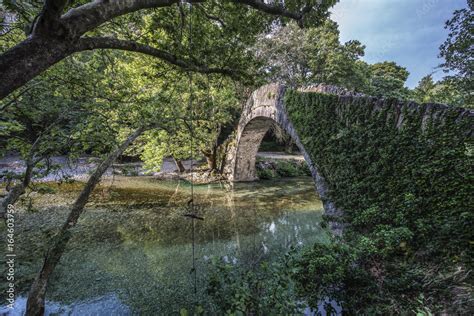 GREECE VIKOS AOOS Historic Stone Bridge In The Vkos Aoos Nationalpark