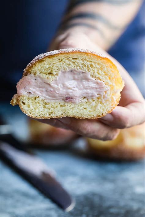 Homemade Strawberry Cream Filled Donuts California Strawberry Commission Receita