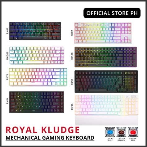 RK Royal Kludge Wireless Mechanical Gaming Keyboard RGB Hot Swappable Keys RK61 RKG68 RK71 RK84