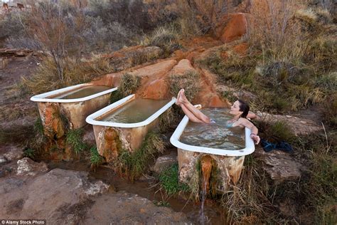 Utah S Natural Hot Springs Converted So Tourists Can Enjoy A Soak With The Sunset Daily Mail
