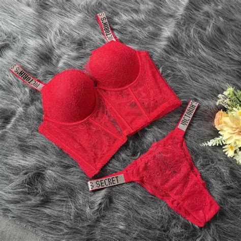 Conjunto De Lingerie Sexy De Victoria Strass TINJ Shopee Brasil