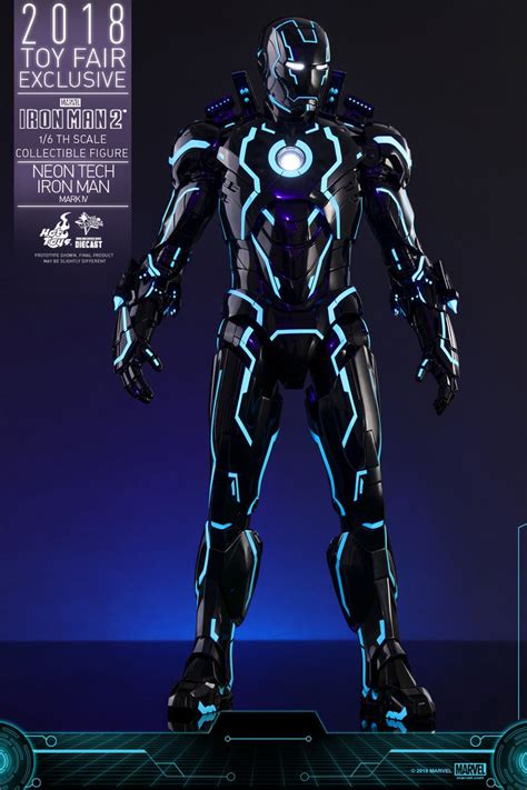 Hot Toys Iron Man Mms D Neon Tech Iron Man Mark Iv Th Scale Collectible Figure Figround