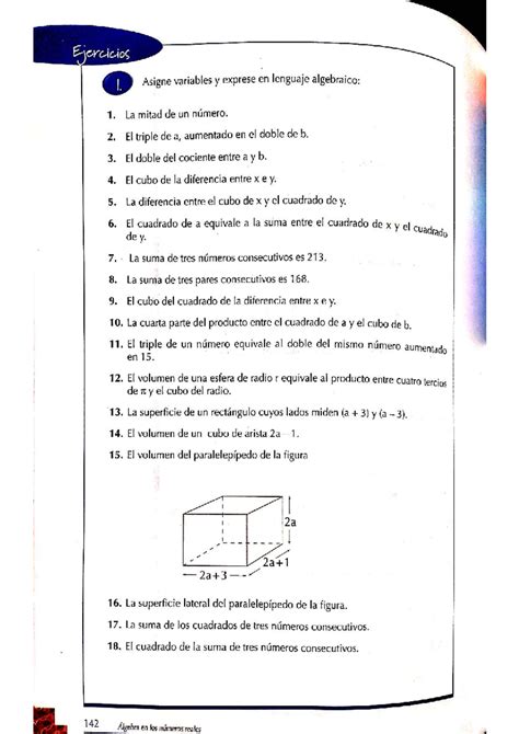 50 Ejemplos De Lenguaje Algebraico 3
