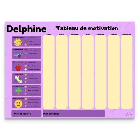 Tableau De Motivation Enfant 3 5 Ans Etsy