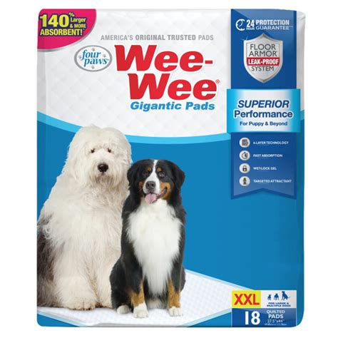Four Paws Wee-Wee Pee Pads for Dogs and Puppies Training l Gigantic, XL