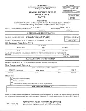 Fillable Online ANNUAL AUDITED REPORT FORM X 17A 5 PART Ill B SEC