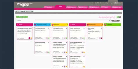 Contract Tasks Kanban Weagree