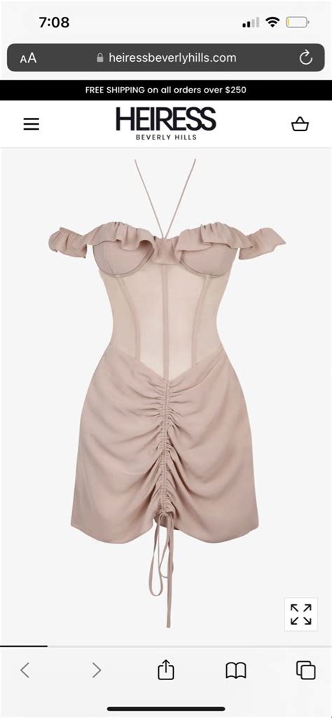 Nude Corset Frill Mini Dress Heiress Beverly Hills Frill Mini Dress