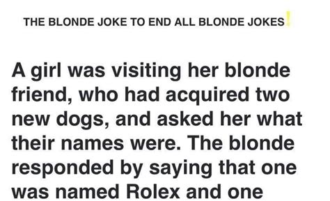 The Blonde Joke To End All Blonde Jokes Top Stories