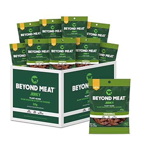 Beyond Meat Plant Based Jerky Original 10g Protein 1oz Bags 10 Pack