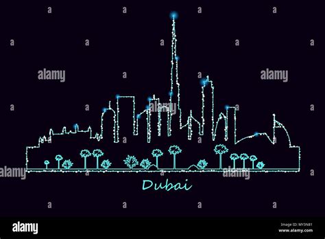 Dubai Skyline Vector Vectors Hi Res Stock Photography And Images Alamy