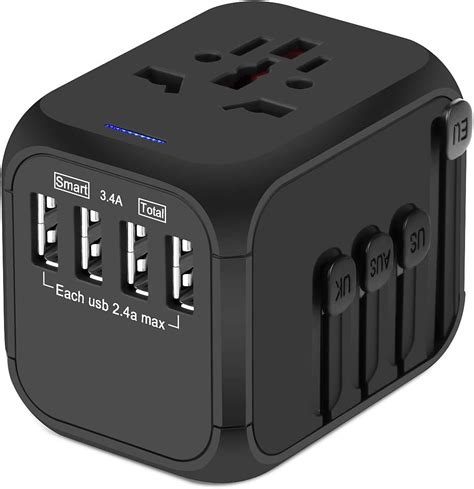 adaptador de viaje universal todo en uno  todo el mundo adaptador