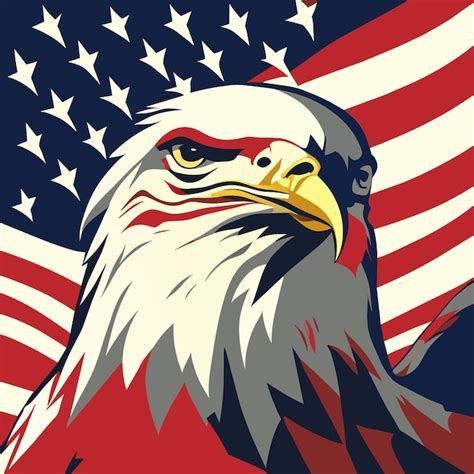 Premium Vector | Bald Eagle in American Symbolism