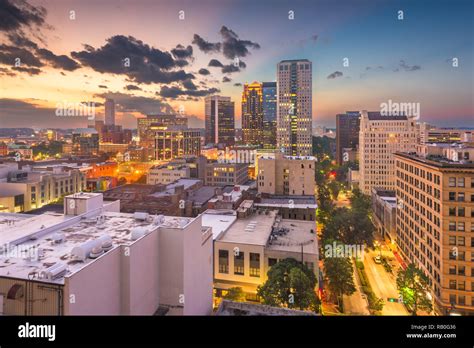 Birmingham, Alabama, USA downtown city skyline at dusk Stock Photo - Alamy