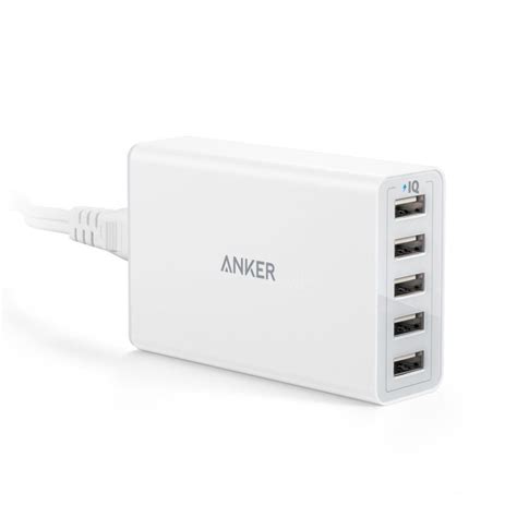 Anker 60W 6-Port USB Wall Charger, PowerPort 6 for iPhone 7 / 6s / Plus ...