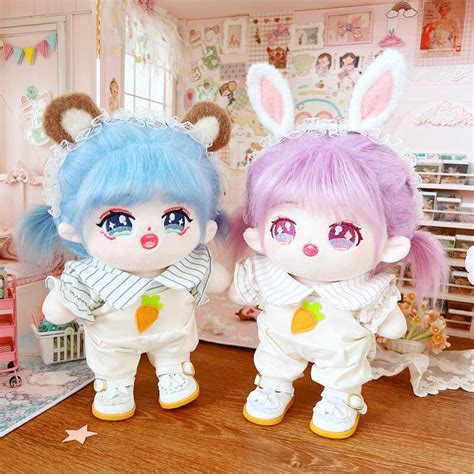 Cotton Doll Cm Clothes Star Normal Body Fat Nude Baby Rabbit Shirt Carrot Pants Shopee