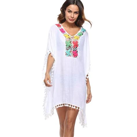 Aliexpress Buy Beach Swimsuit Tassel Loose Large Size Swimsuit Bikini Beach Cover Up Saida