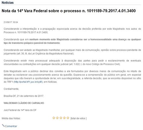 Cura Gay Juiz Que Proibiu Puni O A Quem Prop E Tratamento Nega Ver Homossexualidade Como