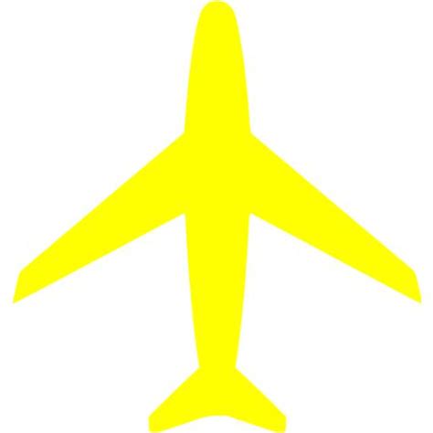 Yellow airplane 7 icon - Free yellow airplane icons