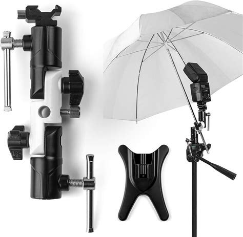 Camera Flash Bracket Mount Fotover Universal H Shape Bracket Flash Hot Shoe Umbrella Holder