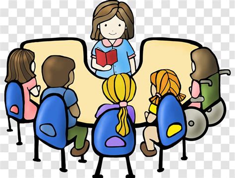 Student Reading Book Discussion Club Clip Art - Profession - Group ...