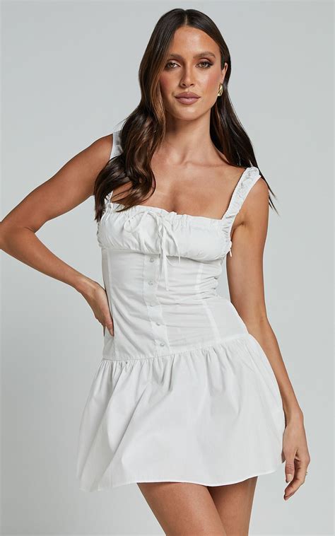 Lioness - Heart Shaped Mini Dress in PORCELAIN in 2024 | Heart shape