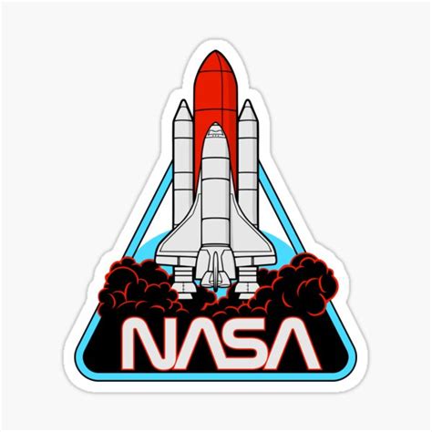 "Space shuttle badge nasa orange " Sticker by Dr-Evil | Redbubble