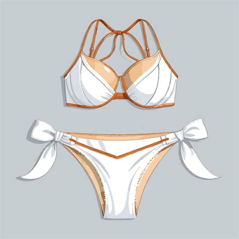 Vector De Bikini Sur Un Fond Blanc Vecteur Premium