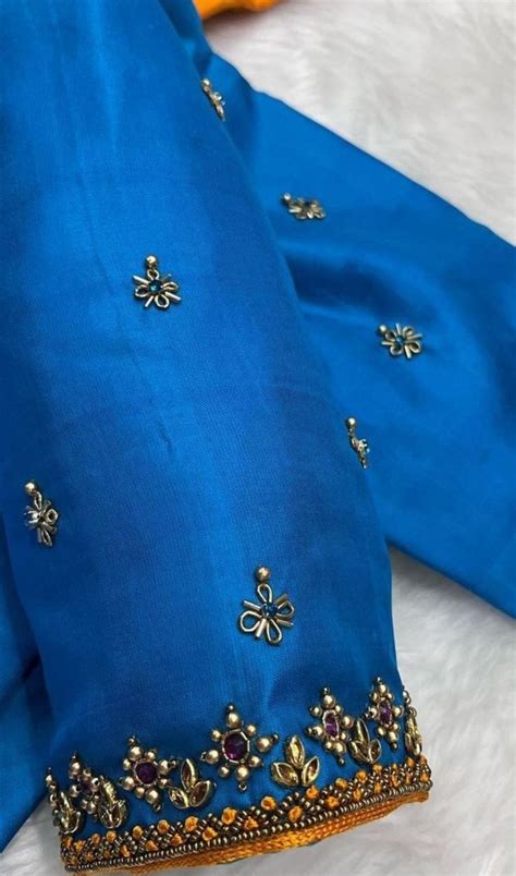 Pin By Suhasini On Aari Design In Casual Blouse Designs Blue