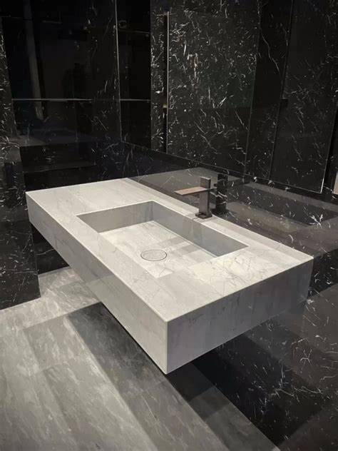 Sink integrated custom quartz countertop custom kitchen sink bathroom ...