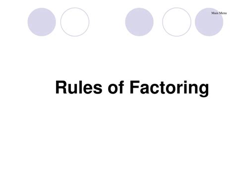 Ppt Rules Of Factoring Polynomials Powerpoint Presentation Free
